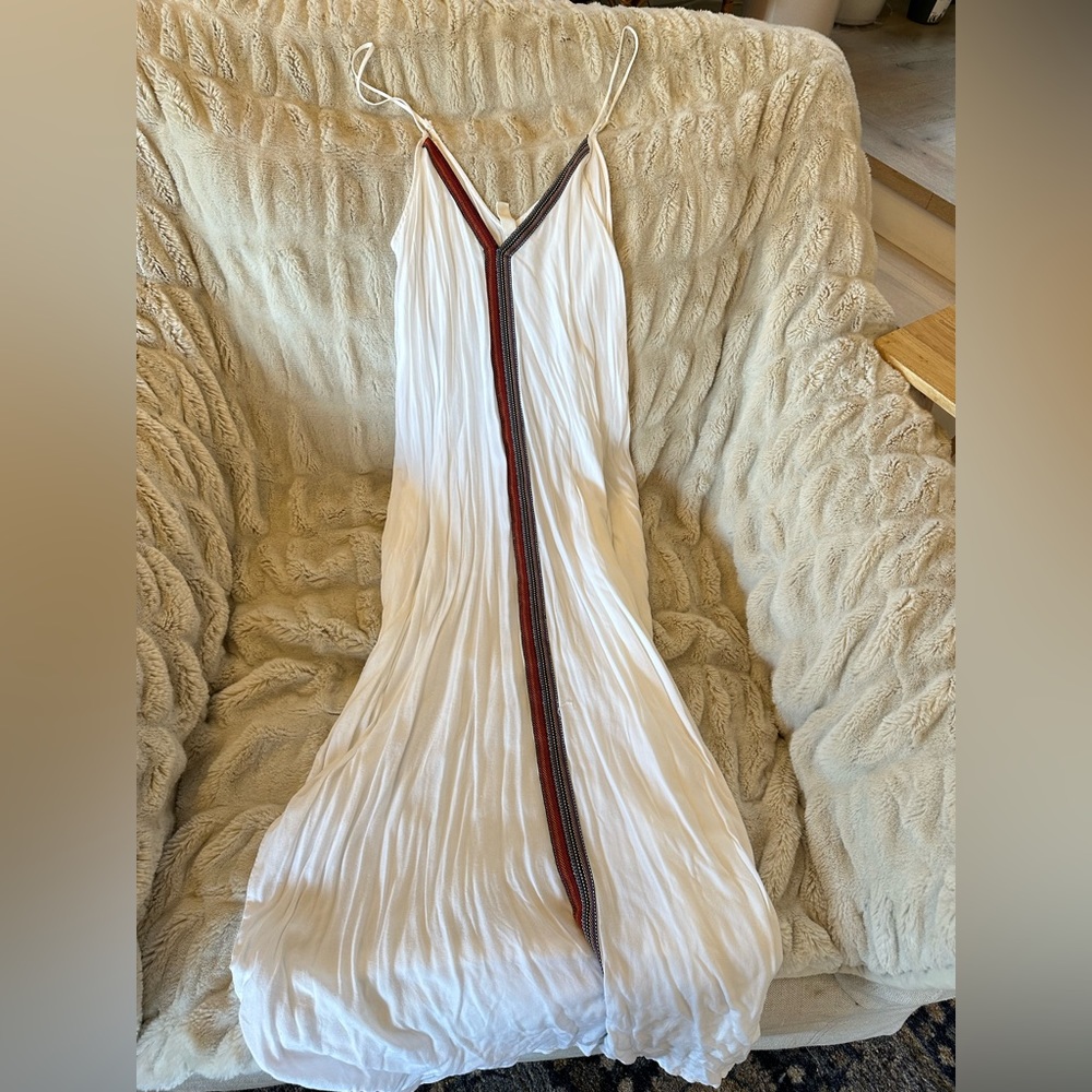 Elan white maxi beach dress size medium (M)